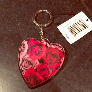 Vera Bradley Heart Bag Charm Havana Hothouse